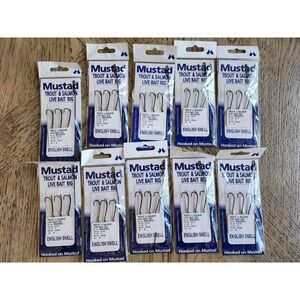 Mustad Live Bait Rig Size 4 New Lot Of 10 Pkgs Mullet Rigs Snakehead Lures Fish